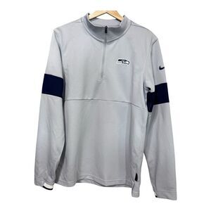 Nike On-Field Dri-Fit Seattle Seahawks Pullover 1/4‎ Zip Sweatshirt Men's Small